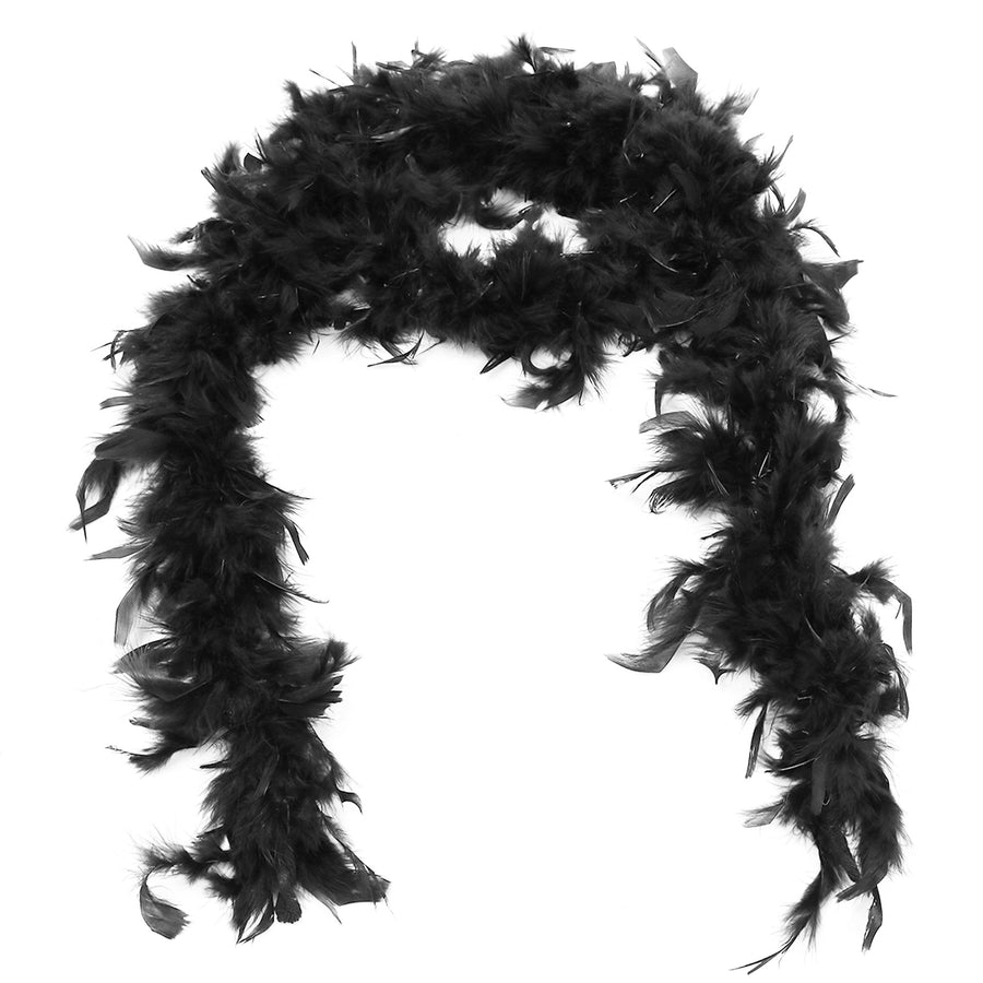 Skeleteen Feather Boa Costume Accessory - Great Black Boa with Feathers - 1 Piece