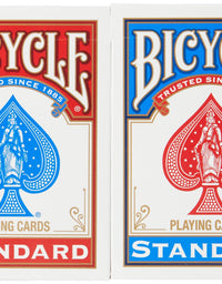 Bicycle Playing Cards - Poker Size, [Colors May Vary: Red, Blue or Black]
