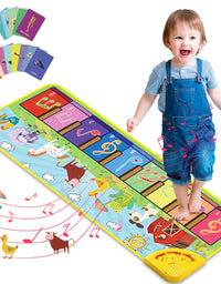 Joyjoz Baby Musical Mats with 25 Music Sounds, Musical Toys Child Floor Piano Keyboard Mat Carpet Animal Blanket Touch Playmat Early Education Toys for Baby Girls Boys Toddlers (1 to 5 Years Old)
