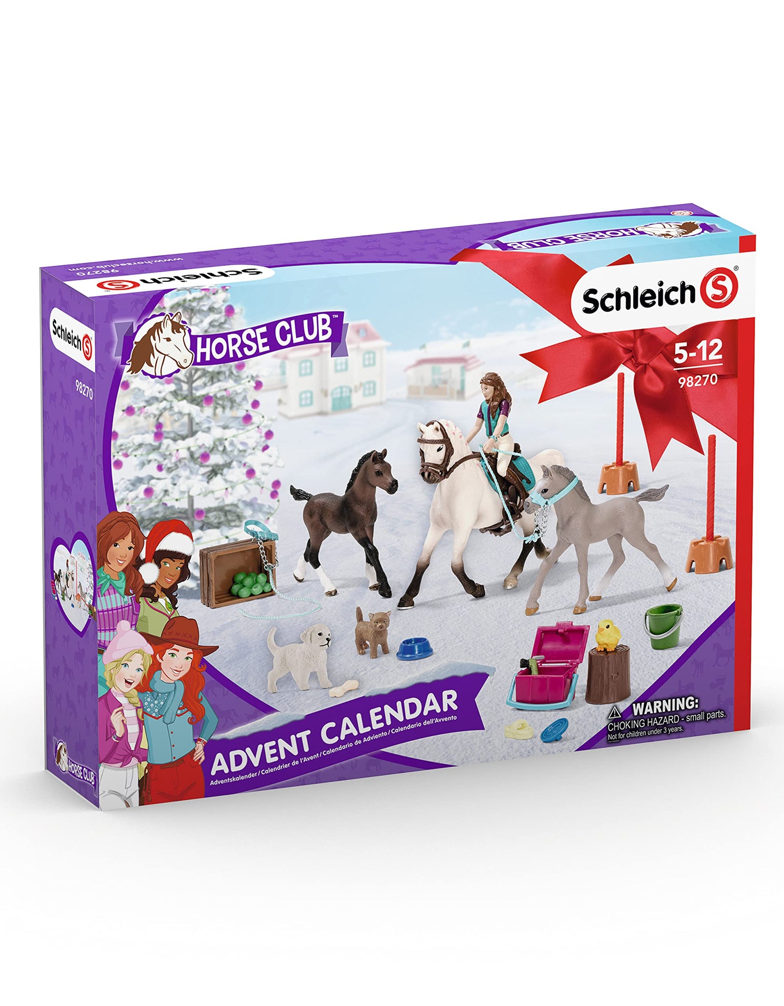 Schleich Horse Club, 24-Piece Playset, Horse Toys for Girls and Boys 5-12 years old, Advent Calendar 2021