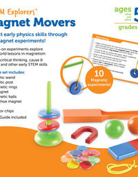 Learning Resources STEM Explorers - Magnet Movers, Develops Critical Thinking Skills, STEM Certified Toys, Educational Preschool Toys, 39 Pieces, Ages 5+
