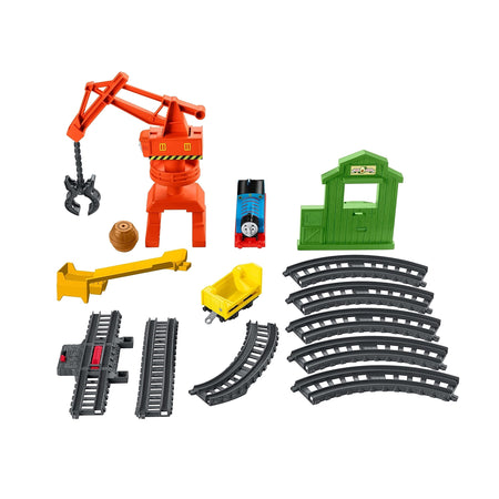 Thomas & Friends Cassia Crane & Cargo Set, motorized train and track set for preschoolers ages 3 years & older