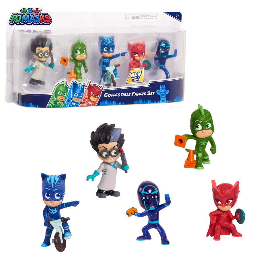 PJ Masks Just Play Collectible 5-Piece Figure Set,Catboy, Owlette, Gekko, Romeo, and Night Ninja