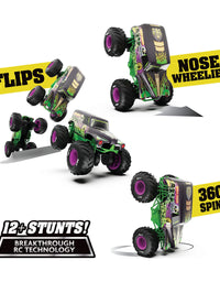 Monster Jam, Official Grave Digger Freestyle Force, Remote Control Car, Monster Truck Toys for Boys Kids and Adults, 1:15 Scale
