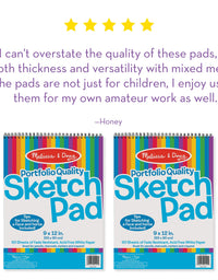 Melissa & Doug Sketch Pad (9 x 12 inches) - 50 Sheets, 2-Pack

