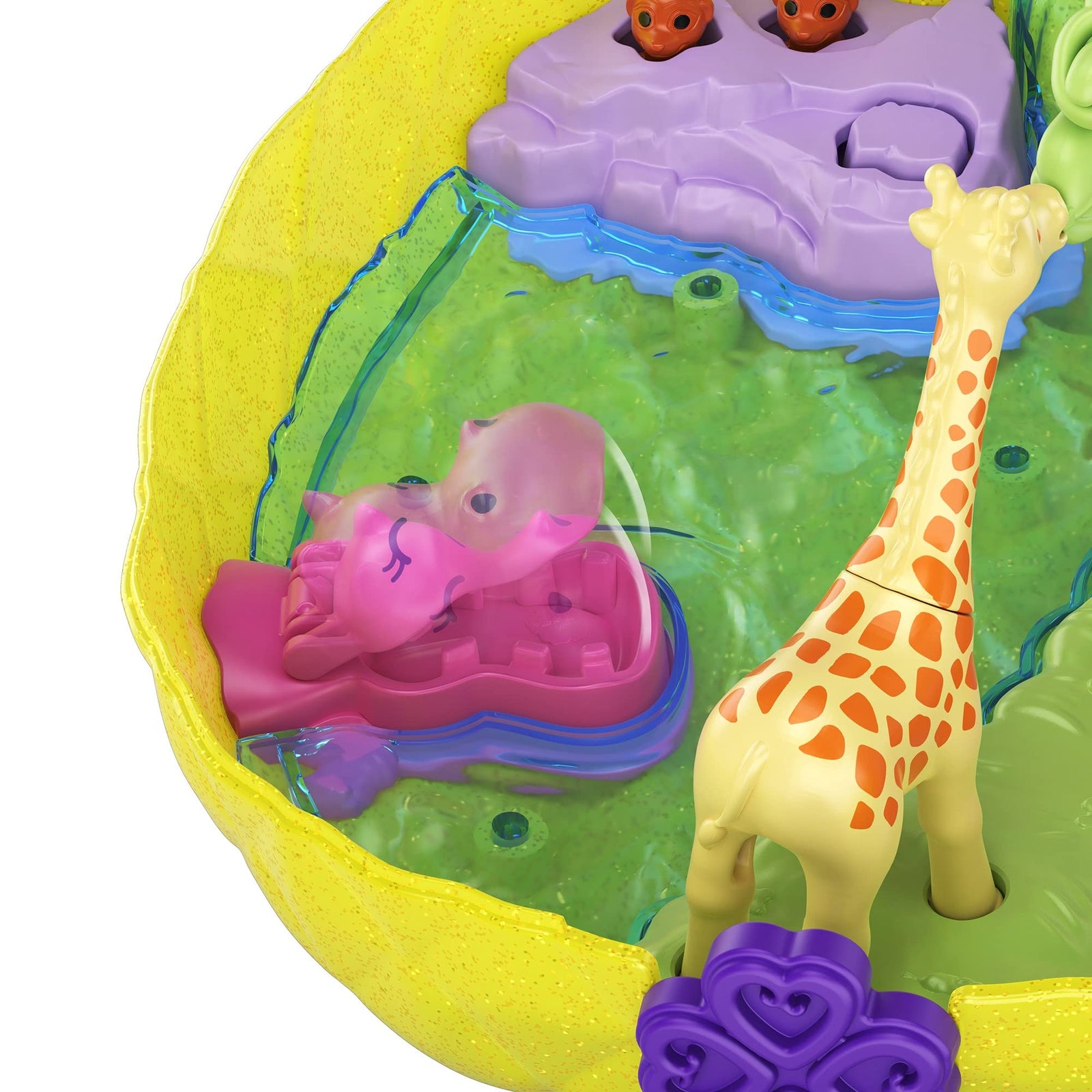 Polly Pocket Tropicool Pineapple Wearable Purse Compact with 8 Fun Features, Micro Polly and Lila Dolls, 2 Accessories and Sticker Sheet; for Ages 4 and Up