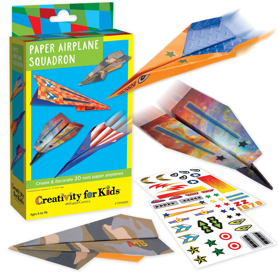 Creativity for Kids Paper Airplane Squadron - Create and Customize 20 Paper Planes