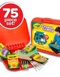 Crayola Create 'N Carry Art Set, 75 Pieces, Art Gift for Kids, Ages 5 & Up
