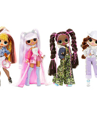 LOL Surprise OMG Remix Honeylicious Fashion Doll, Plays Music with 25 Surprises Including Shoes, Hair Brush, Doll Stand, Magazine, and Record Player Package - For Girls Ages 4+
