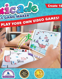 Pixicade Transform Creative Drawings to Animated Playable Kids Games On Your Mobile Device- Build 1600 Video Games- Gifts for 10 Year Old Girl, Boys- Award Winning STEM Toys for Ages 6 - 12+
