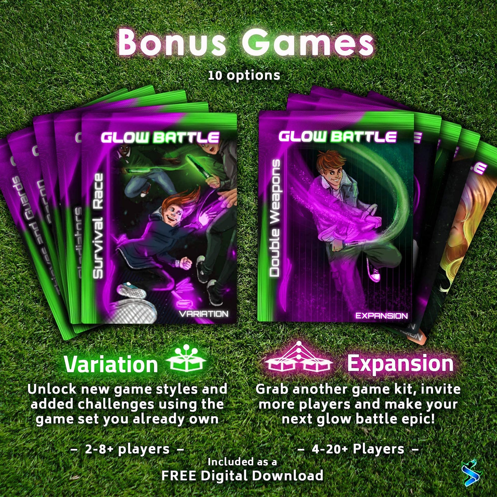 Starlux Games Glow Battle: A Ninja Game with Glow-in-The-Dark Foam Swords - an Indoor & Outdoor Activity for Boys, Girls and Teens Ages 8+