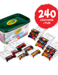 Crayola 240 Crayons, Bulk Crayon Set, 2 of Each Color, Gift for Kids, Ages 3, 4, 5, 6, 7
