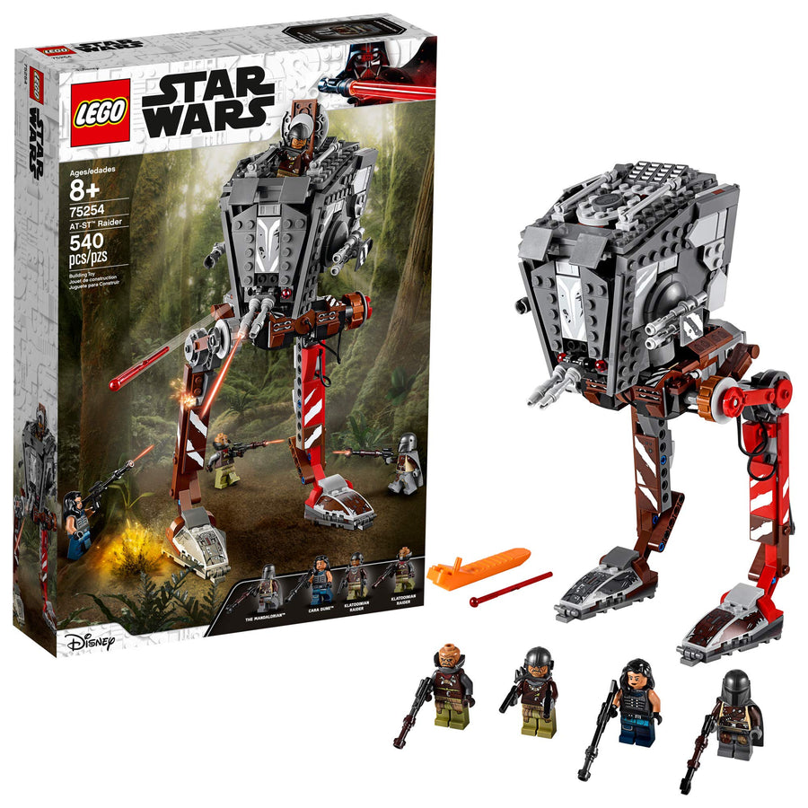 LEGO Star Wars at-ST Raider 75254 The Mandalorian Collectible All Terrain Scout Transport Walker Posable Building Model (540 Pieces)