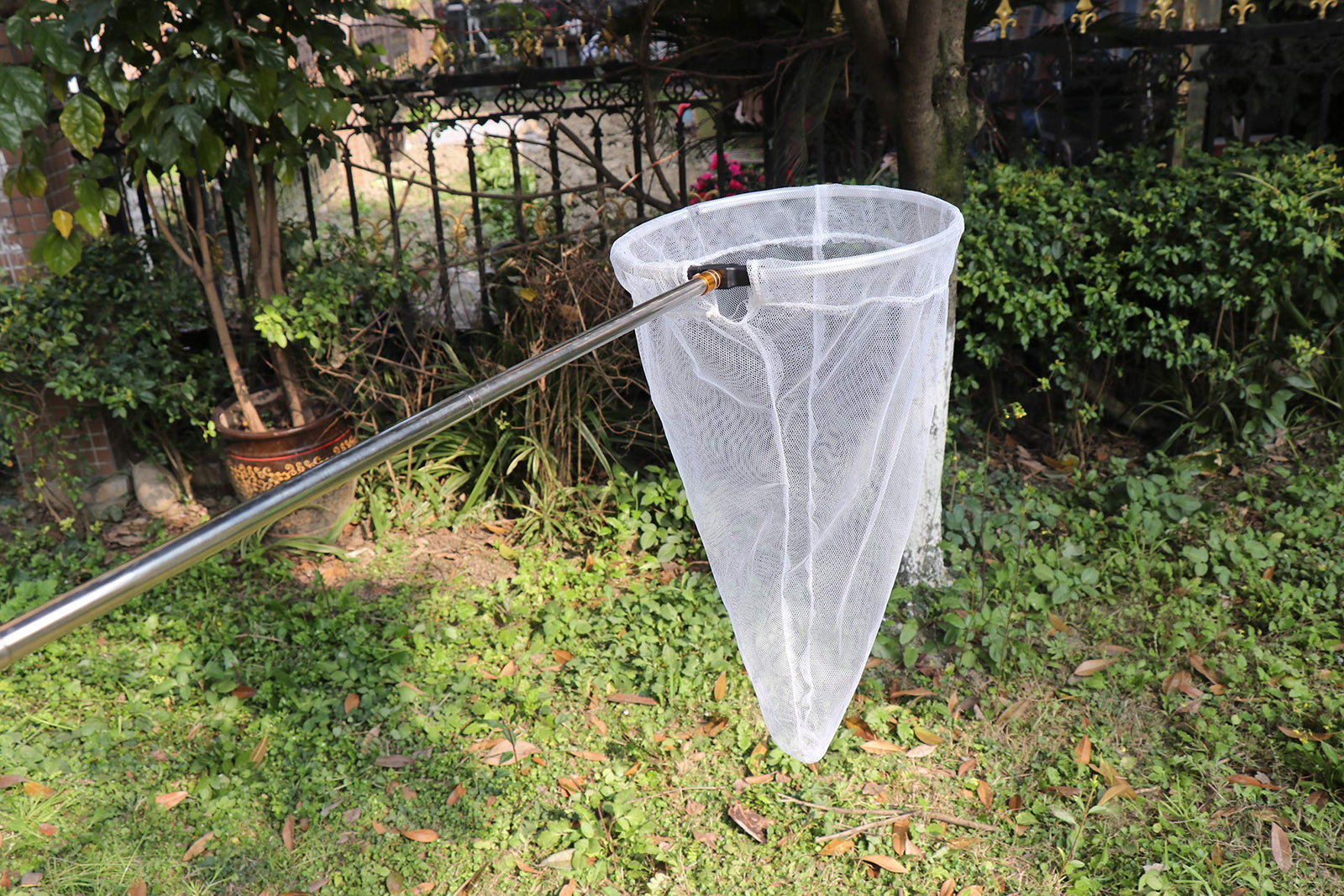 RESTCLOUD Insect and Butterfly Net with 12" Ring, 24" Net Depth, Handle Extends to 59 Inches for Adults and Kids (12" Ring, 59" Handle)