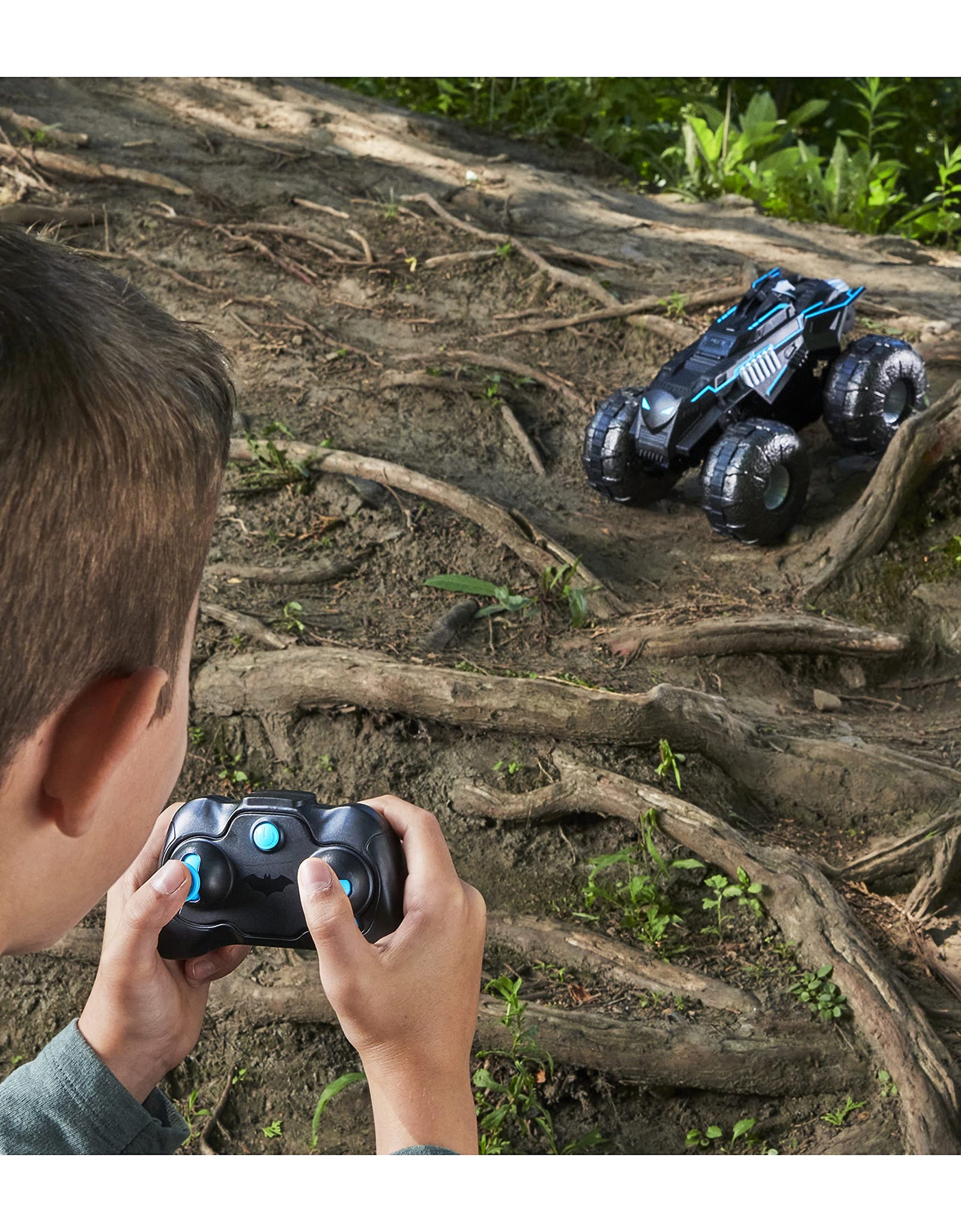 DC Comics Batman, All-Terrain Batmobile Remote Control Vehicle, Water-Resistant Batman Toys for Boys Aged 4 and Up