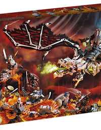 LEGO NINJAGO Skull Sorcerer’s Dragon 71721 NINJAGO Dragon Set Featuring Warrior Toy Figures (1,016 Pieces)
