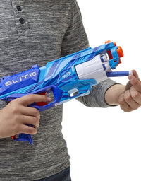 NERF Elite Disruptor Blaster Reflex Blue -- 6-Dart Rotating Drum, 6 Official Elite Darts, Slam Fire (Amazon Exclusive)
