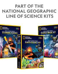 NATIONAL GEOGRAPHIC Amazing Chemistry Set - Mega Chemistry Kit with Over 15 Science Experiments, Make Glowing Worms, a Crystal Tree, Fizzy Solutions, and More, Great STEM Gift for Girls and Boys
