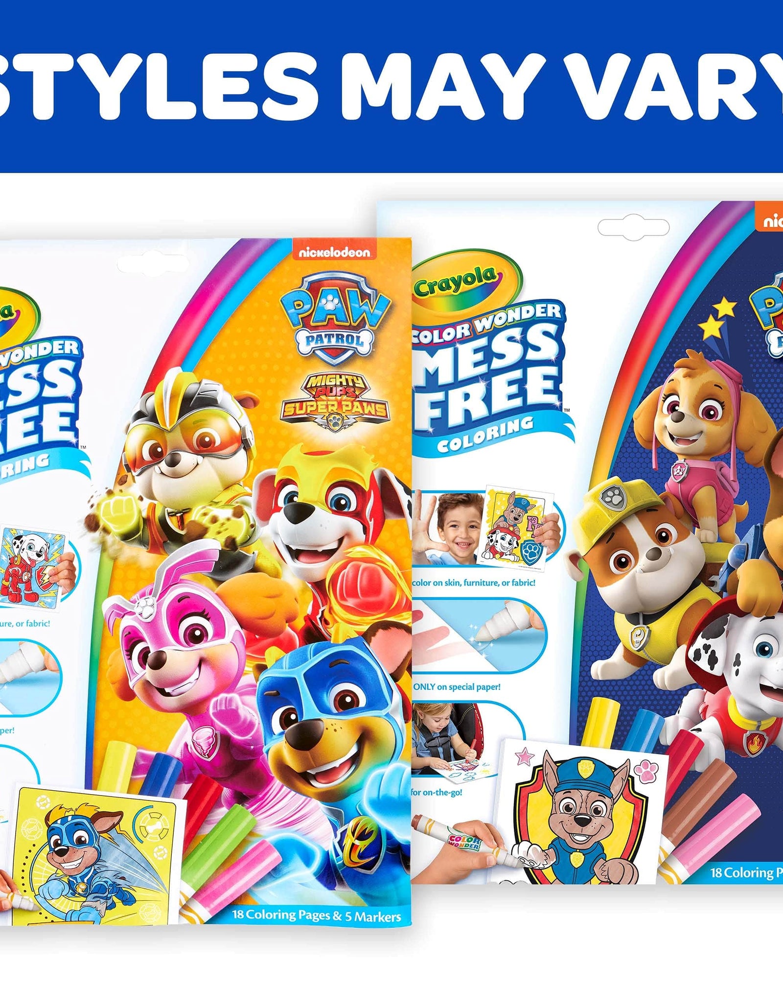 Crayola Paw Patrol Color Wonder, Mess Free Coloring Pages & Markers, Styles May Vary, Gift