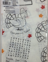 Paper Activity Happy Thanksgiving Tablecover
