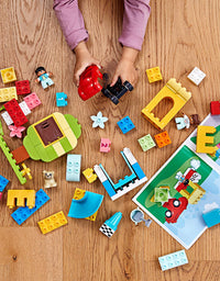 LEGO DUPLO Classic Deluxe Brick Box 10914 Starter Set with Storage Box, Great Educational Toy for Toddlers 18 Months and up (85 Pieces)
