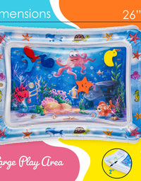Splashin'kids Inflatable Tummy Time Premium Water mat Infants and Toddlers is The Perfect Fun time Play Activity Center Your Baby's Stimulation Growth
