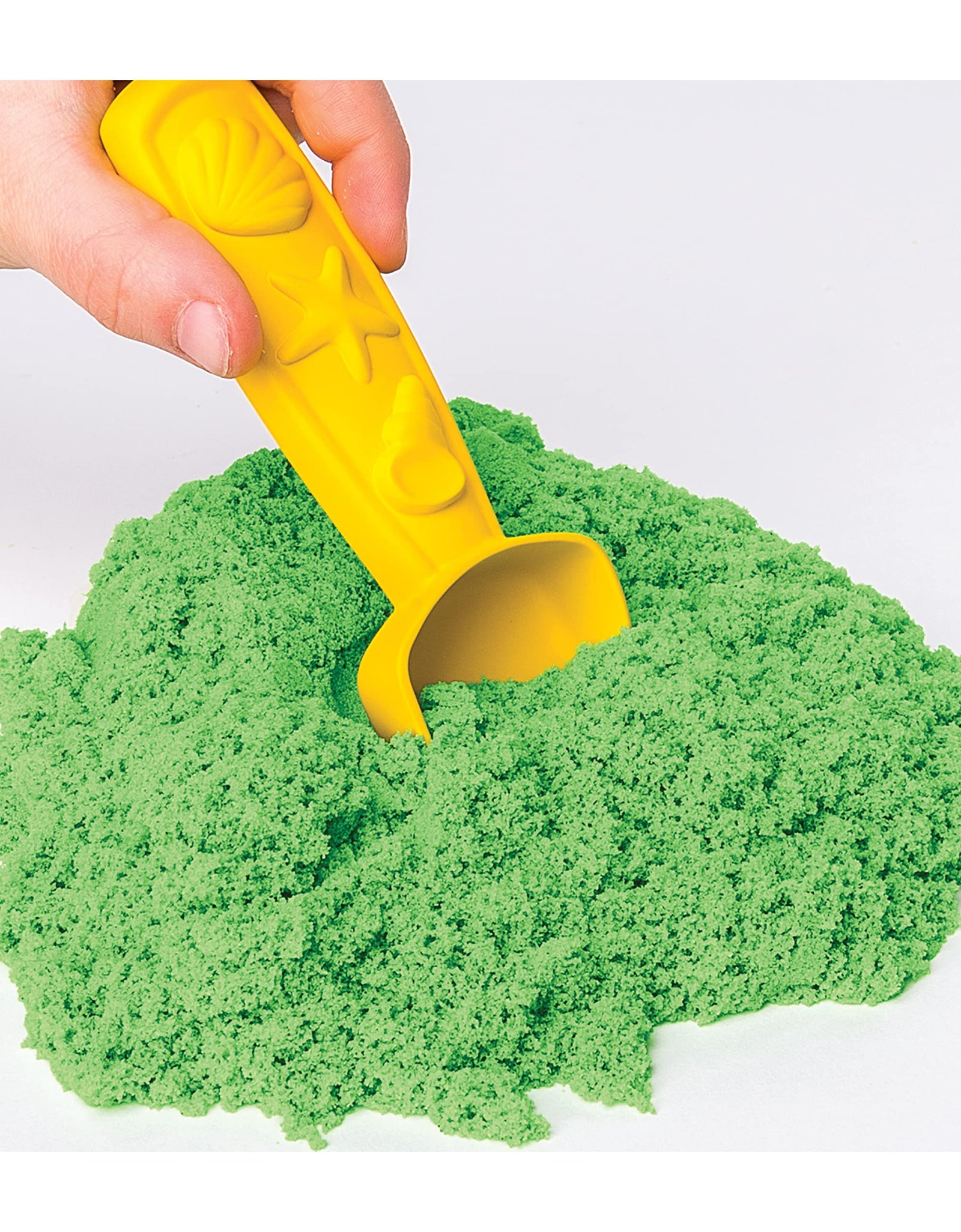 Kinetic Sand, Sandbox Playset with 1lb of Green and 3 Molds, for Ages 3 and up