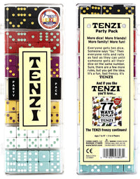 TENZI Party Pack Dice Game - A Fun, Fast Frenzy for The Whole Family - 6 Sets of 10 Colored Dice with Storage Case - Colors May Vary
