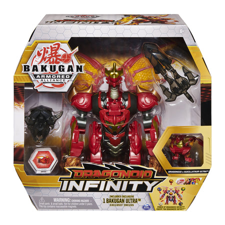 Bakugan, Dragonoid Infinity Transforming Figure with Exclusive Fused Ultra and 10 Baku-Gear Accessories