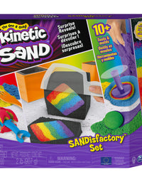 Kinetic Sand, Sandisfying Set with 2lbs of Sand and 10 Tools, for Kids Aged 3 and Up
