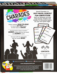 Charades Party Game – Speed Charades Board Game - Fast-Paced Party Game - Includes 1400 Charades - Perfect for Groups and Family Game Nights
