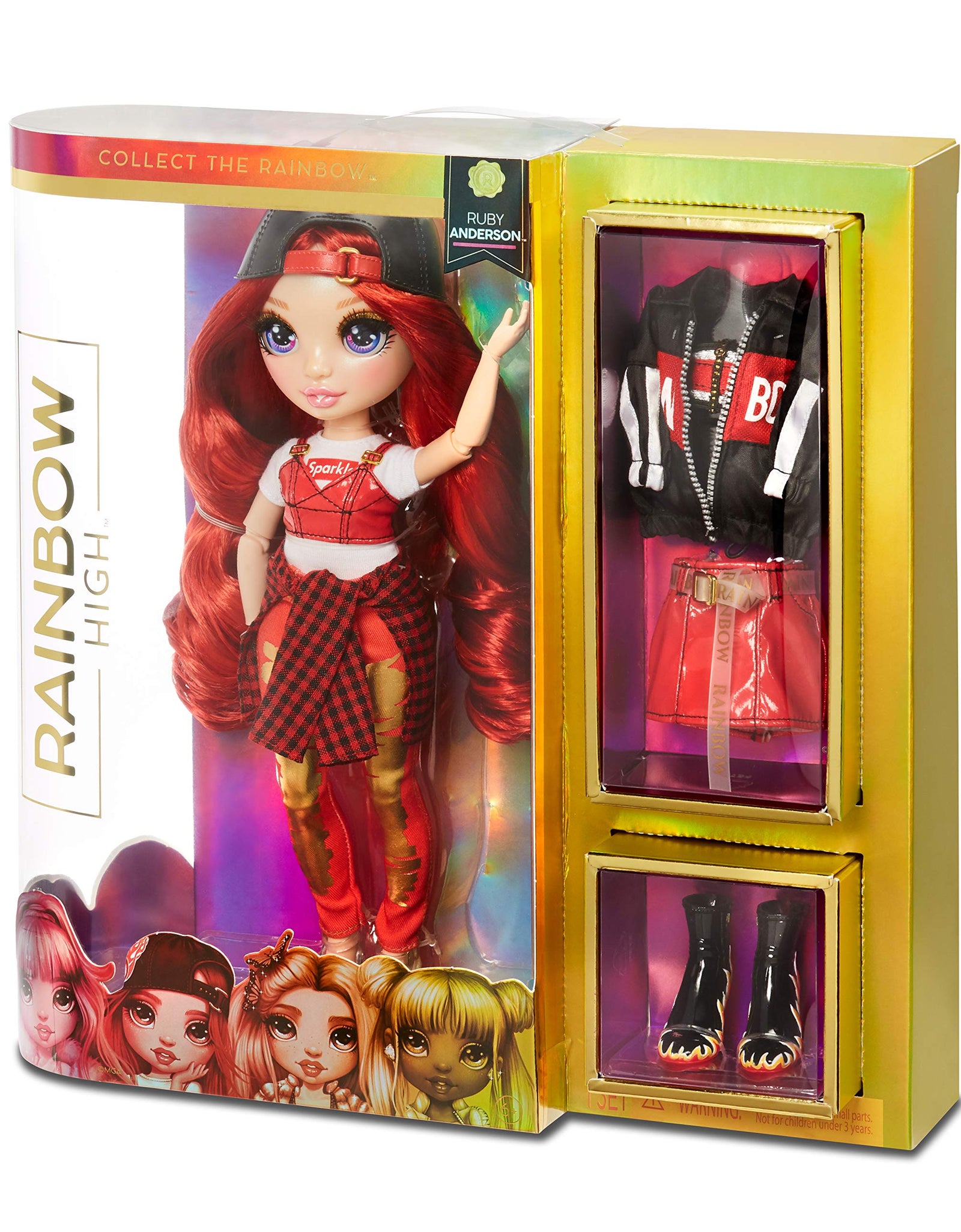 Rainbow High Ruby Anderson - Red Clothes Fashion Doll with 2 Complete Mix & Match Outfits and Accessories, Toys for Kids 6 to 12 Years Old