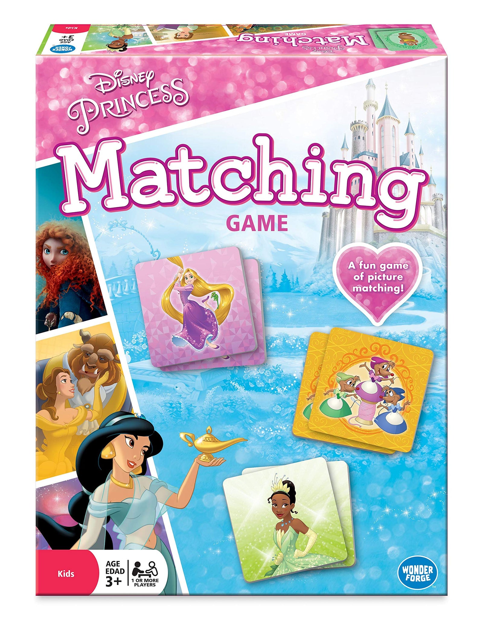 Wonder Forge Disney Princess Matching Game For Girls & Boys Age 3 To 5 - A Fun & Fast Princess Memory Game,Original Version