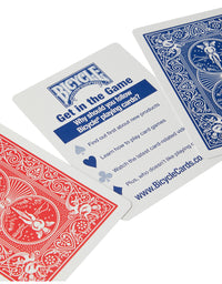 Bicycle Playing Cards - Poker Size, [Colors May Vary: Red, Blue or Black]
