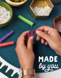 Craft Crush – Bracelet Box Kit – Craft Kit Makes 8 DIY Bracelets – Blush Tones
