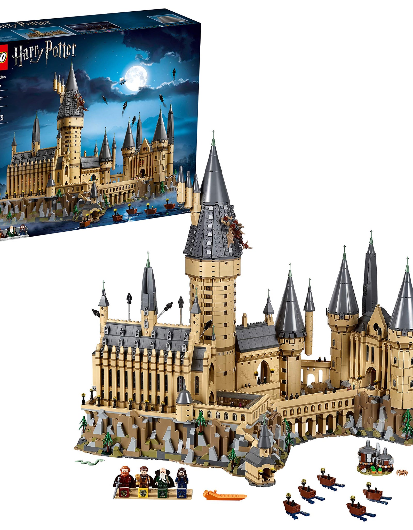 LEGO Harry Potter Hogwarts Castle 71043 Castle Model Building Kit with Harry Potter Figures Gryffindor, Hufflepuff, and More (6,020 Pieces)