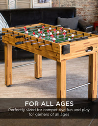 Best Choice Products 48in Competition Sized Foosball Table, Arcade Table Soccer for Home, Game Room, Arcade w/ 2 Balls, 2 Cup Holders
