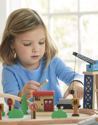 Imaginarium Mega Wooden Train Set, for Ages 3-6, 80 Pieces
