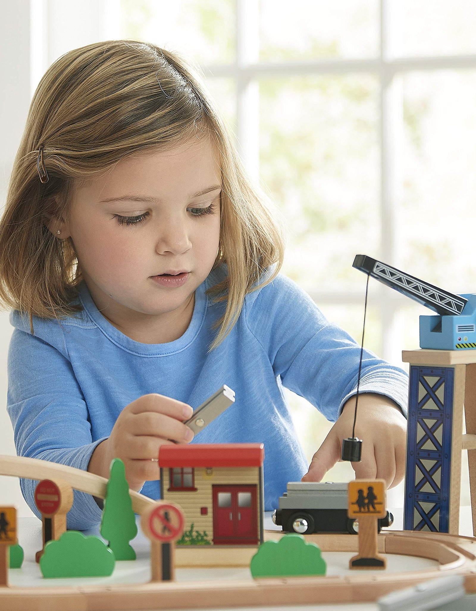 Imaginarium Mega Wooden Train Set, for Ages 3-6, 80 Pieces