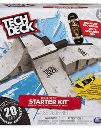 Tech Deck - Starter Kit - Ramp Set with Exclusive Board and Trainer Clips
