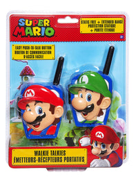 Super Mario Bros Walkie Talkies Kids Toys, Long Range, Two Way Static Free Handheld Radios, Designed for Indoor or Outdoor Games for Kids Aged 3 and Up
