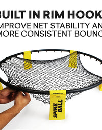 Spikeball Game Set - Played Outdoors, Indoors, Lawn, Yard, Beach, Tailgate, Park - Includes 1 Ball, Drawstring Bag, and Rule Book - Game for Boys, Girls, Teens, Adults, Family
