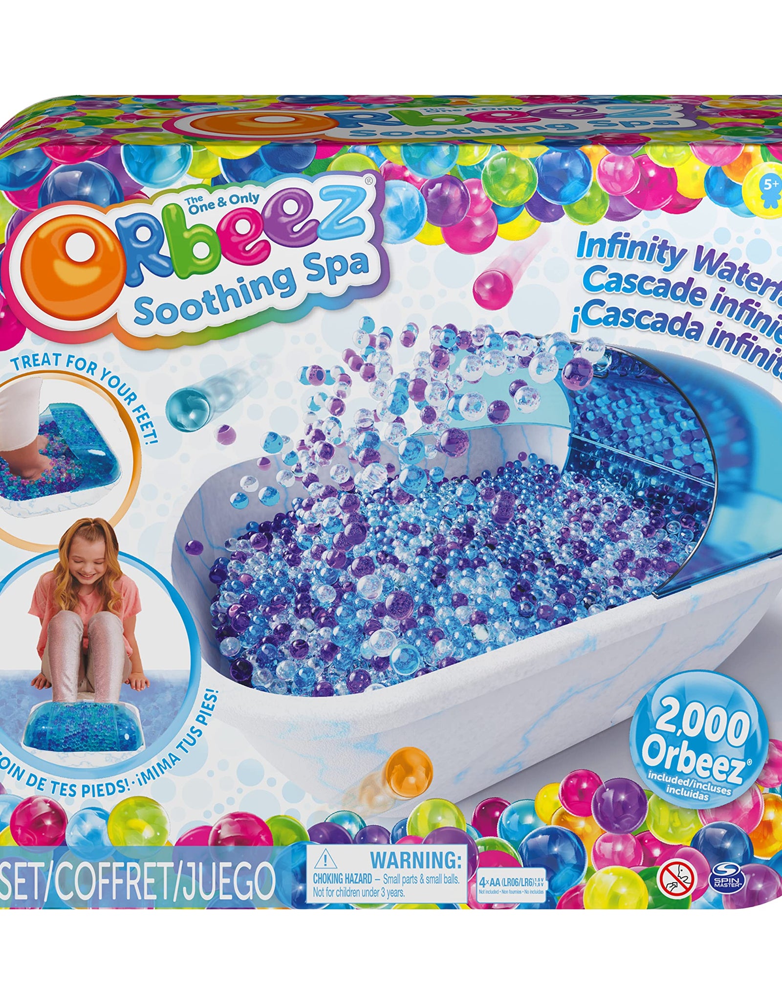 Orbeez, Soothing Foot Spa with 2,000, The One and Only, Non-Toxic Water Beads, Kids Spa
