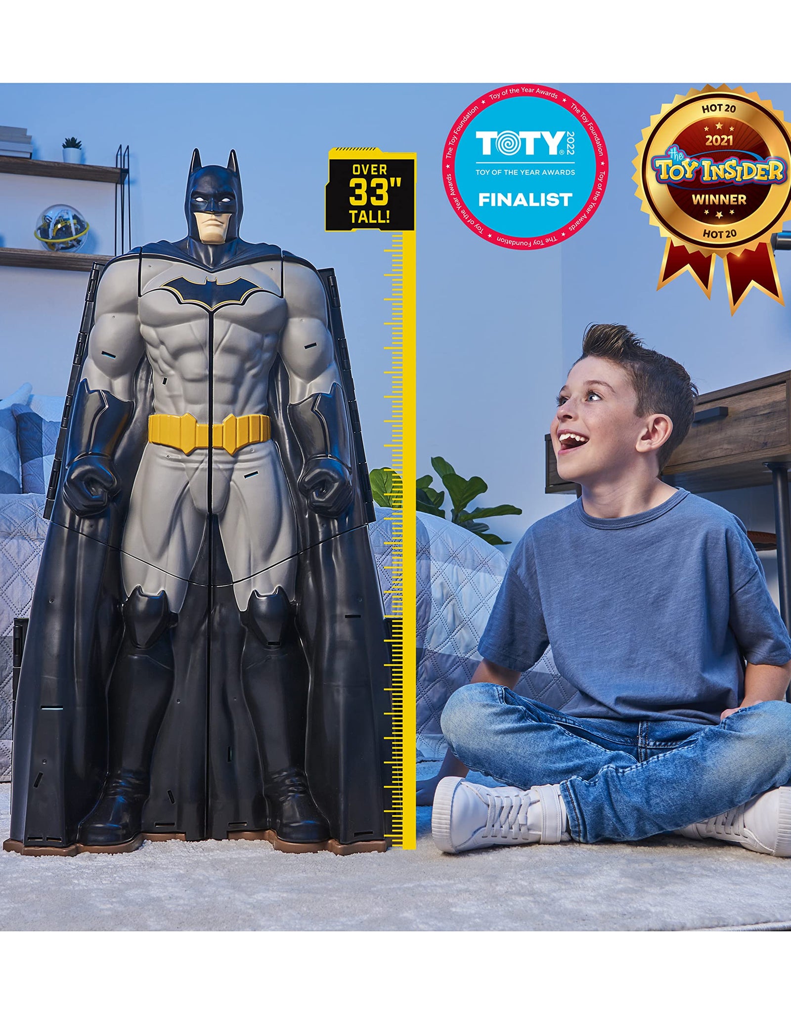 DC Comics Batman, Bat-Tech Batcave, Giant Transforming Playset with Exclusive 4” Batman Figure and Accessories, Kids Toys for Boys Aged 4 and Up