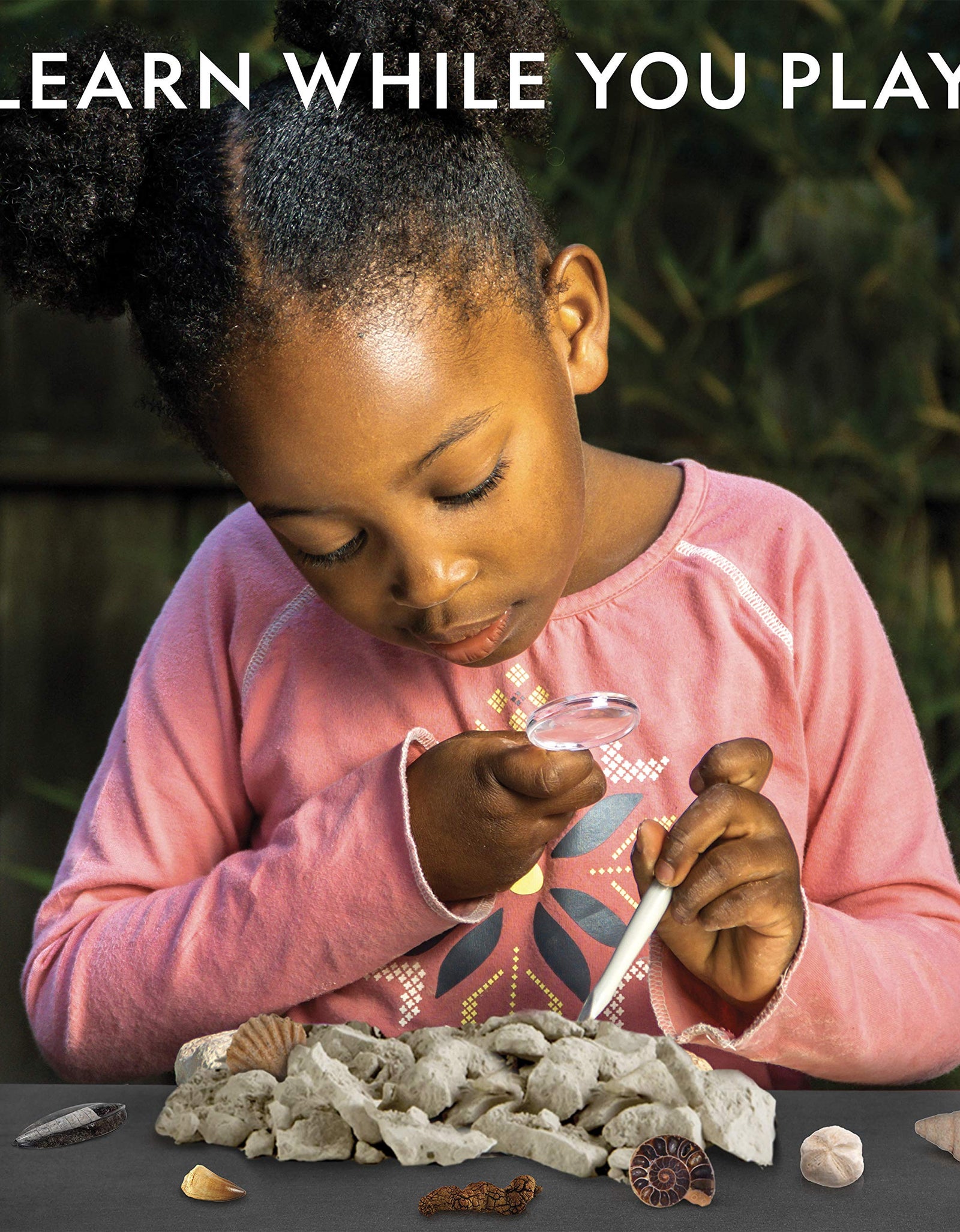 NATIONAL GEOGRAPHIC Mega Fossil Dig Kit – Excavate 15 Real Fossils Including Dinosaur Bones & Shark Teeth, Educational Toys, Great Gift for Girls and Boys, an AMAZON EXCLUSIVE Science Kit