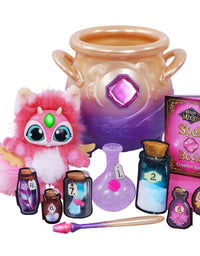 Magic Mixies Magical Misting Cauldron with Interactive 8 inch Pink Plush Toy and 50+ Sounds and Reactions
