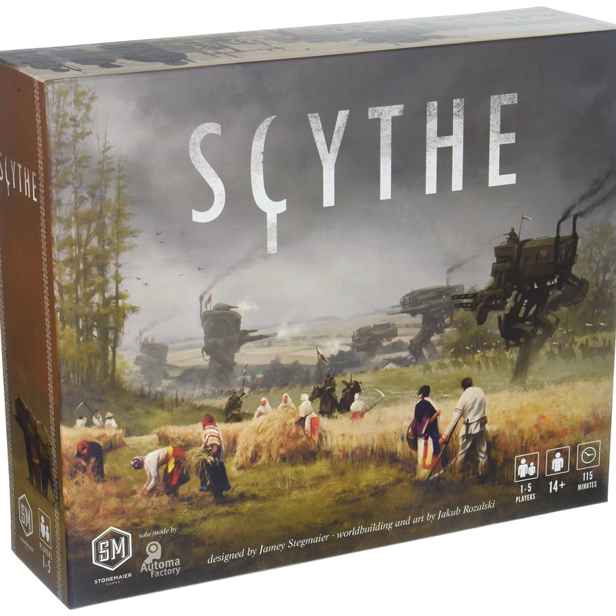 Stonemaier Games Scythe Board Game - An Engine-Building, Area Control for 1-5 Players, Ages 14+, Gray