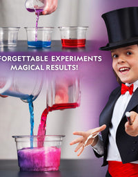 NATIONAL GEOGRAPHIC Science Magic Kit - Perform 20 Unique Experiments as Magic Tricks, Includes Magic Wand and Over 50 Pieces, Great Learning Science Kit for Boys and Girls
