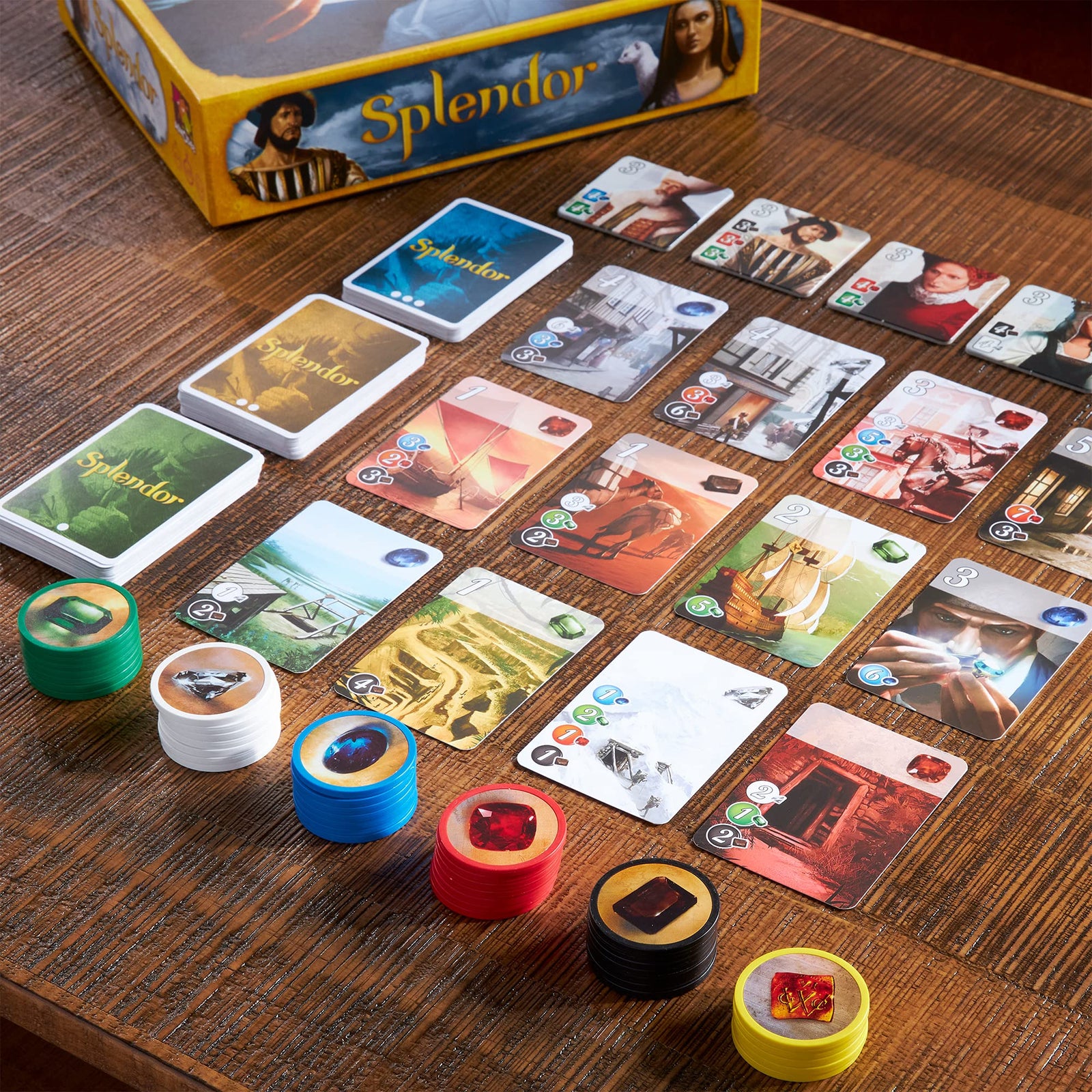 Splendor Board Game (Base Game) | Family Board Game | Board Game for Adults and Family | Strategy Game | Ages 10+ | 2 to 4 players | Average Playtime 30 minutes | Made by Space Cowboys