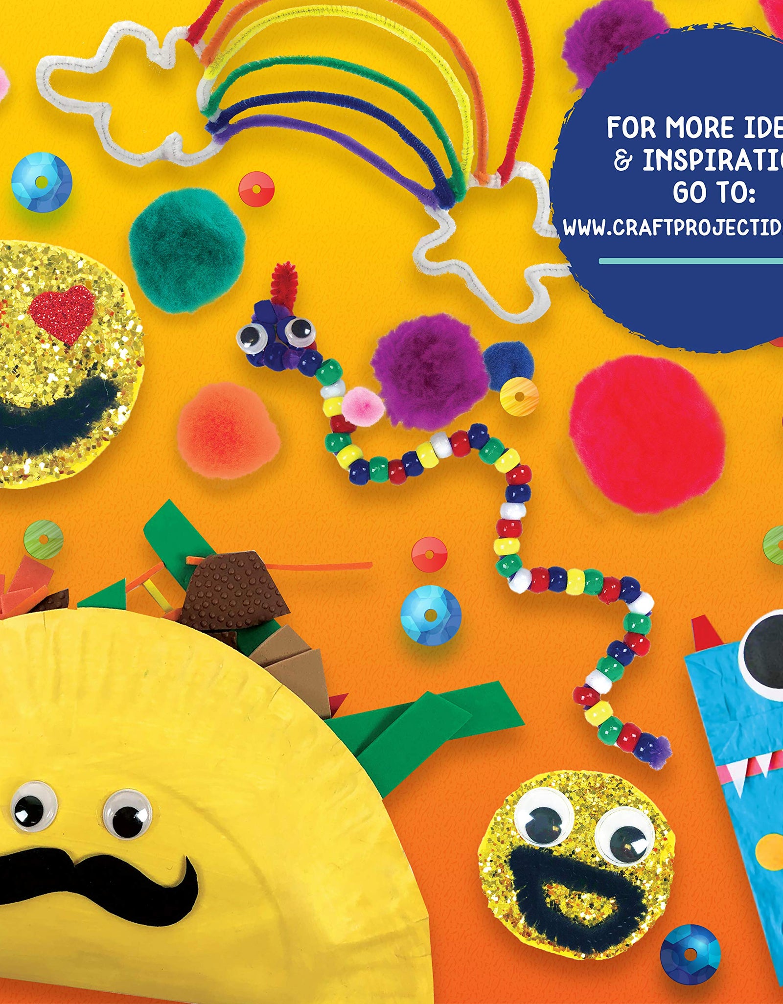 Horizon Group USA Giant 1000+ Pieces Ultimate Box of Arts & Crafts Supplies Set - Big DIY Kit for Kids & Toddlers, Homeschool, Preschool - Stickers,Feathers,Pipe Cleaners,Wood Sticks,Gemstones,Beads